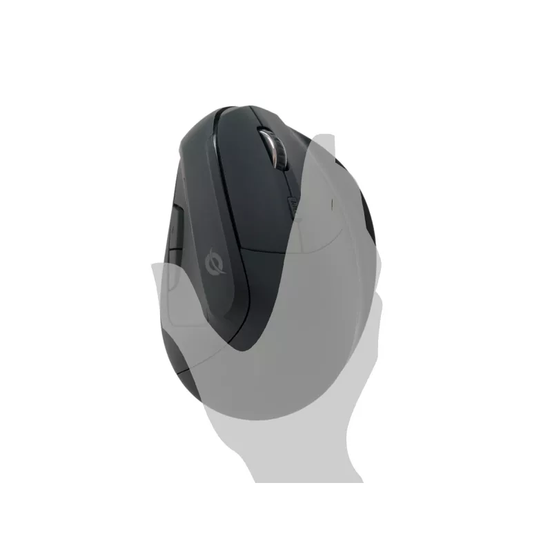 Conceptronic LORCAN ERGO 6 mygtukų ergonominė Bluetooth pelė, dešiniarankiams, vertikalus dizainas, optinė, Bluetooth, 1600 DPI, juoda