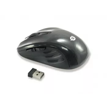 Conceptronic CLLM5BTRVWL 6 mygtukų belaidė kelioninė pelė, dešiniarankiams, optinė, RF belaidė, 1600 DPI, juoda