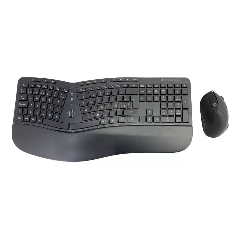 Conceptronic ORAZIO ERGO belaidis ergonominis klaviatūros ir pelės rinkinys, ispaniškas išdėstymas
