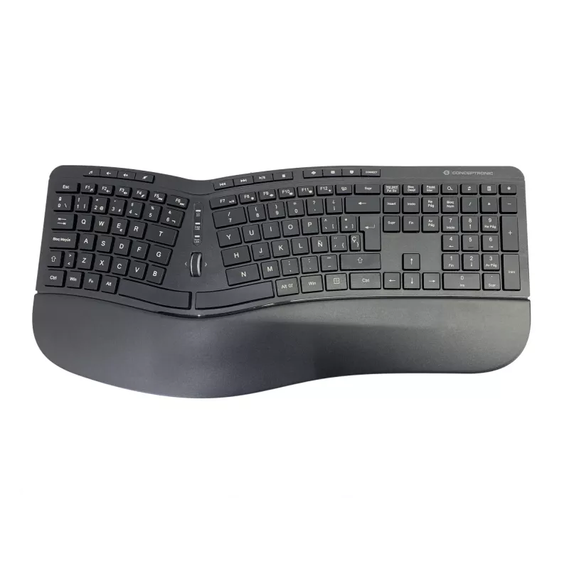 Conceptronic ORAZIO ERGO belaidis ergonominis klaviatūros ir pelės rinkinys, ispaniškas išdėstymas