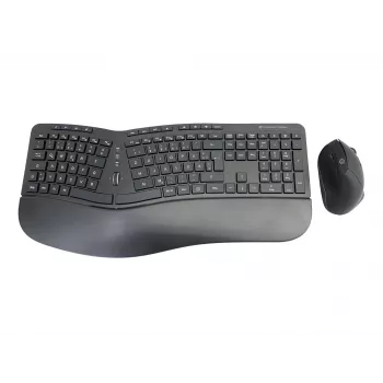 Conceptronic ORAZIO ERGO belaidė ergonominė klaviatūra ir pelės rinkinys, vokiškas išdėstymas