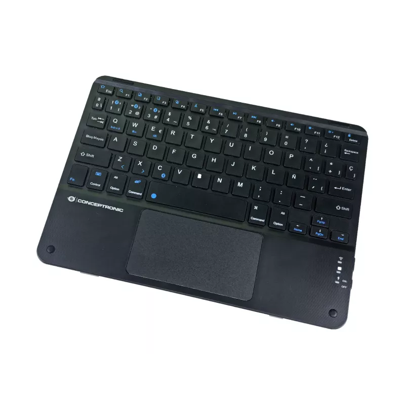 Conceptronic TOBIN01BES 10 colių jutiklinės Bluetooth klaviatūros, QWERTY ispanų