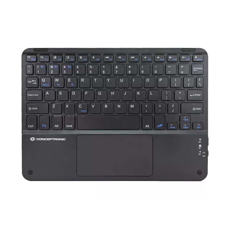 Conceptronic TOBIN01BUS 10 colių “Bluetooth” jutiklinė klaviatūra, QWERTY EN (US)