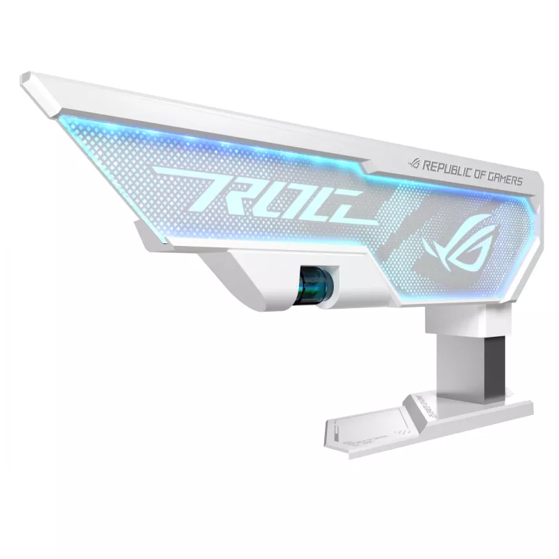 Grafikos kortelės laikiklis ASUS ROG Herculx Universal White — 0,5 m ilgio, palaiko 1 GPU, įvairiaspalvis apšvietimas