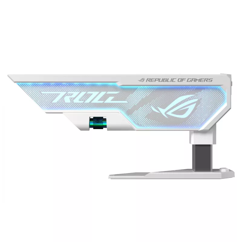 Grafikos kortelės laikiklis ASUS ROG Herculx Universal White — 0,5 m ilgio, palaiko 1 GPU, įvairiaspalvis apšvietimas