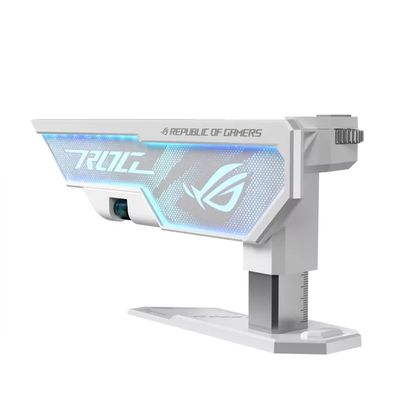 Grafikos kortelės laikiklis ASUS ROG Herculx Universal White — 0,5 m ilgio, palaiko 1 GPU, įvairiaspalvis apšvietimas
