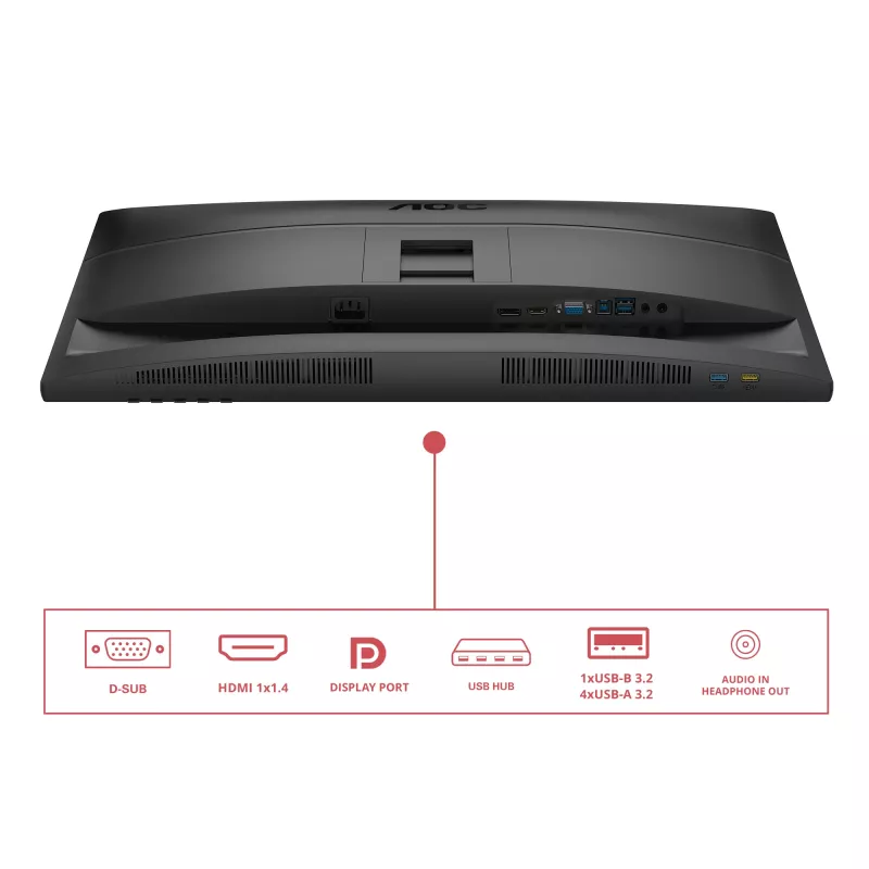AOC 27E4U kompiuterio monitorius 68,6 cm (27 colių) 1920 x 1080 pikselių Full HD LED juodas