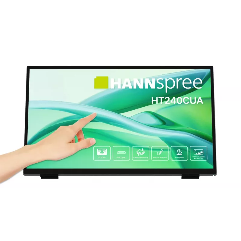 Hannspree HT240CUA kompiuterio monitorius 60,5 cm (23,8 colio) 1920 x 1080 pikselių Full HD LED liečiamas juodas