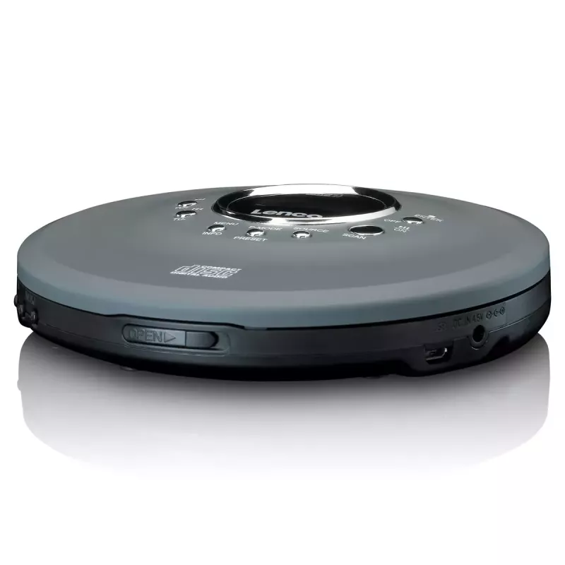 Asmeninis CD grotuvas Lenco CD-400GY Antracitas MP3 palaikymas Atsparus smūgiams 40 s