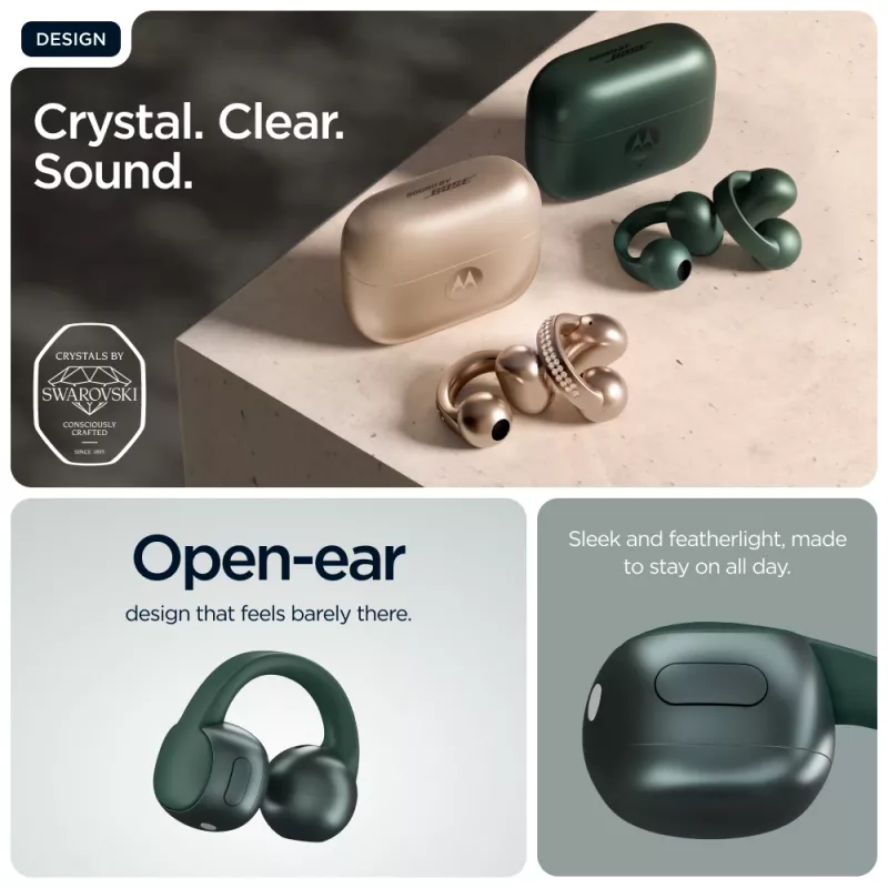 Motorola moto buds loop ausinės belaidės už ausies užkabinamos skambučiams / muzikai / sportui / kasdienai „Bluetooth“ žalia