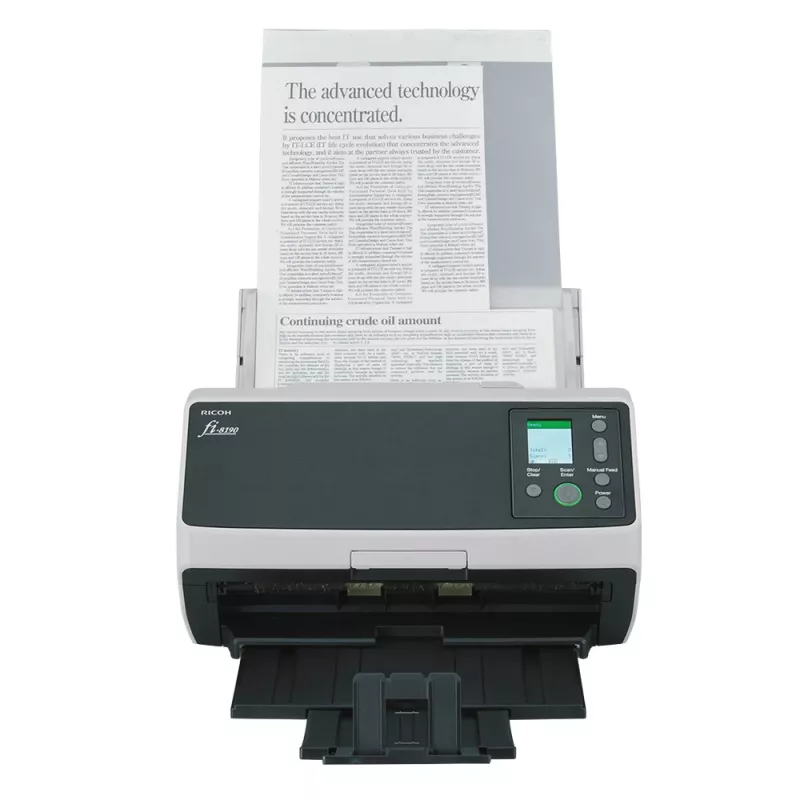 Ricoh fi-8190 ADF + rankinis tiektuvas skaitytuvas 600 x 600 DPI A4 juoda, pilka