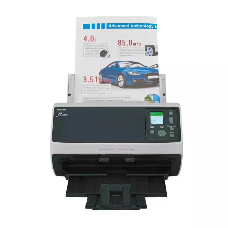 Ricoh fi-8190 ADF + rankinis tiektuvas skaitytuvas 600 x 600 DPI A4 juoda, pilka