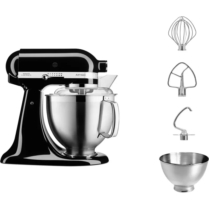 KitchenAid food processor Artisan 5KSM185PS — 4.8 L stainless steel bowl, 300 W, 10 speeds, Juoda