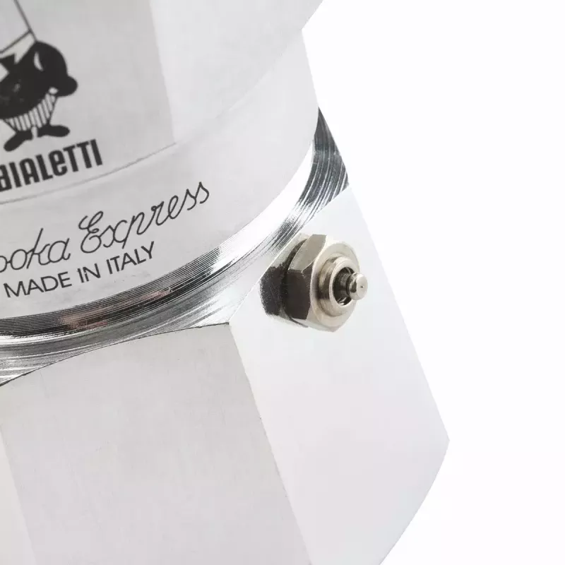 Moka puodas BIALETTI Moka Express 0,2 L aliuminis juodas — 3 puodeliai (200 ml), ne indukcijai