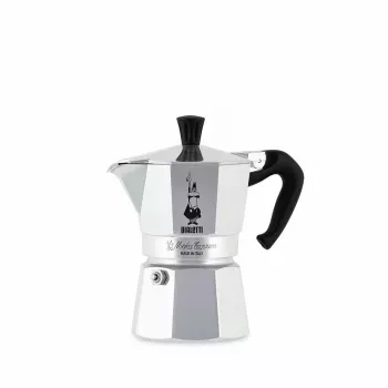 Moka puodas BIALETTI Moka Express 0,2 L aliuminis juodas — 3 puodeliai (200 ml), ne indukcijai