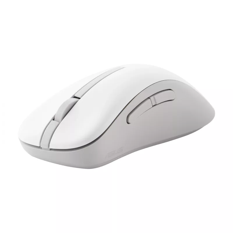 ASUS belaidė pelė MD102, universali, dešiniarankiams, RF belaidis + Bluetooth, optinė, 1600 DPI, balta