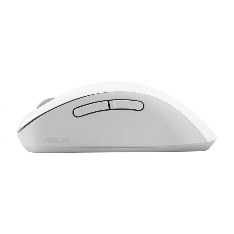 ASUS belaidė pelė MD102, universali, dešiniarankiams, RF belaidis + Bluetooth, optinė, 1600 DPI, balta