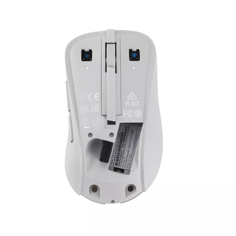 ASUS belaidė pelė MD102, universali, dešiniarankiams, RF belaidis + Bluetooth, optinė, 1600 DPI, balta