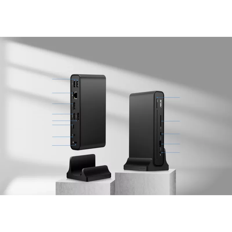 „ASUS Triple Display USB-C Dock Duo DC301“ laidinis juodas