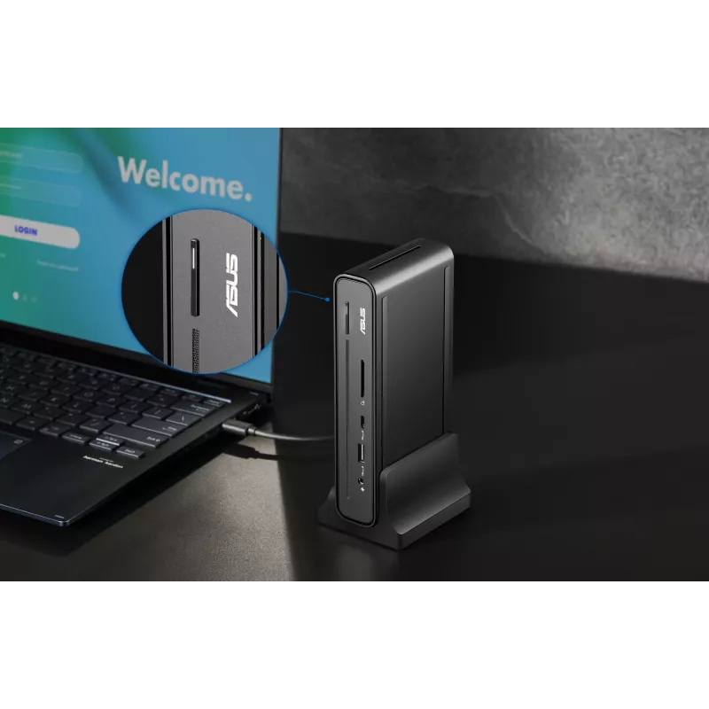 „ASUS Triple Display USB-C Dock Duo DC301“ laidinis juodas