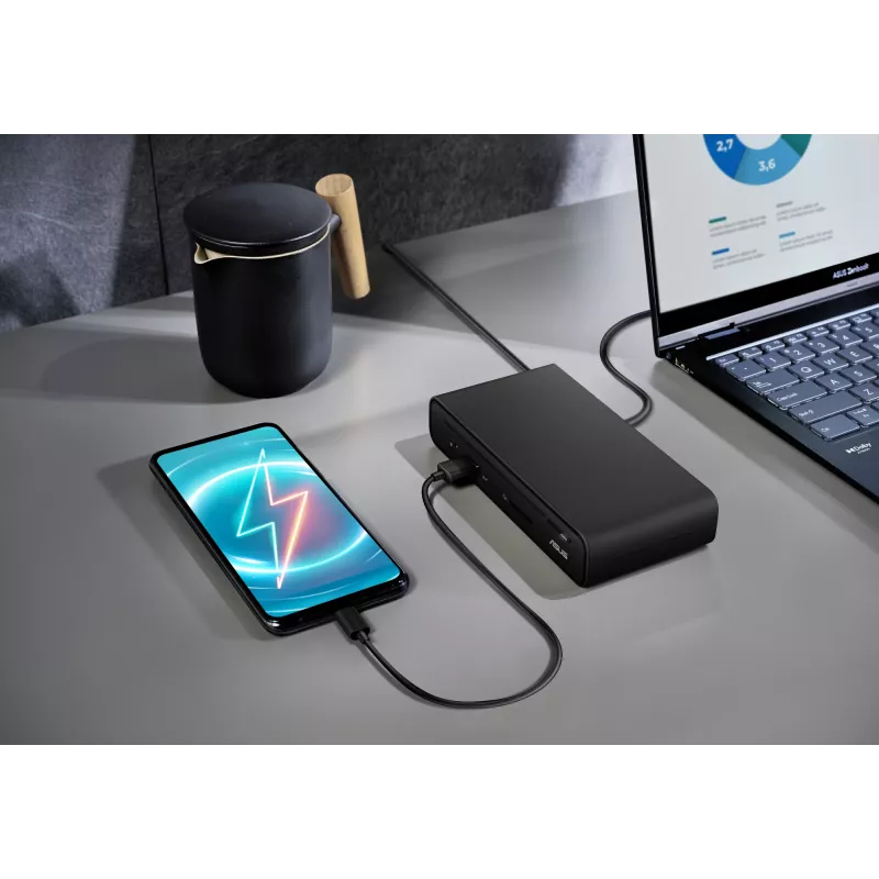 „ASUS Triple Display USB-C Dock Duo DC301“ laidinis juodas