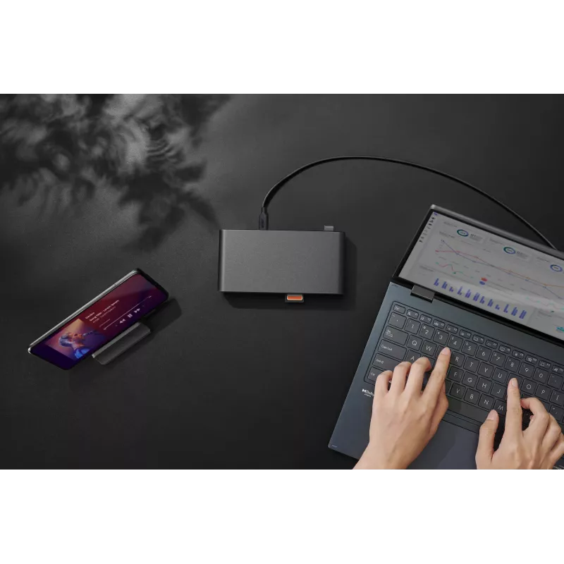 „ASUS Triple Display USB-C Dock Duo DC301“ laidinis juodas