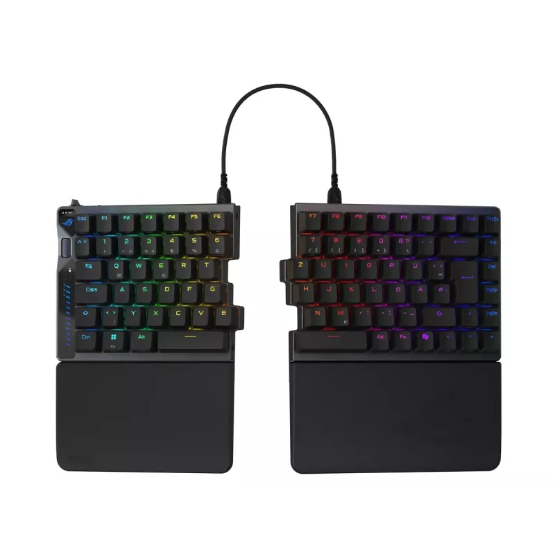 ASUS ROG Falcata klaviatūra, žaidimams USB + RF belaidė + Bluetooth QWERTZ vokiška juoda