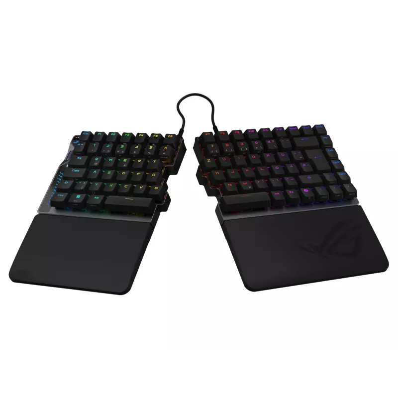 ASUS ROG Falcata klaviatūra, žaidimams USB + RF belaidė + Bluetooth QWERTZ vokiška juoda