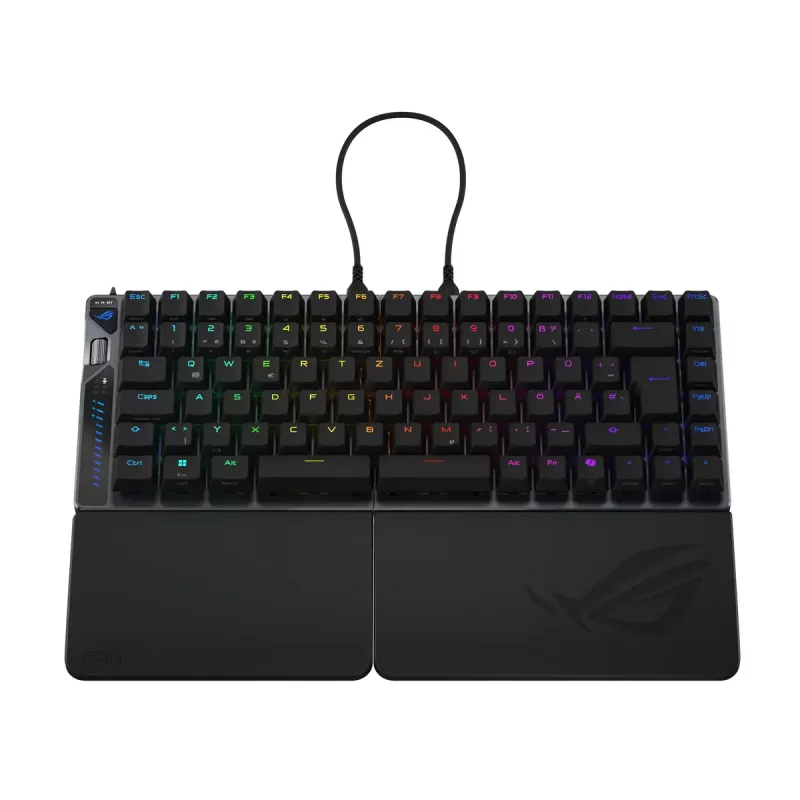 ASUS ROG Falcata klaviatūra, žaidimams USB + RF belaidė + Bluetooth QWERTZ vokiška juoda