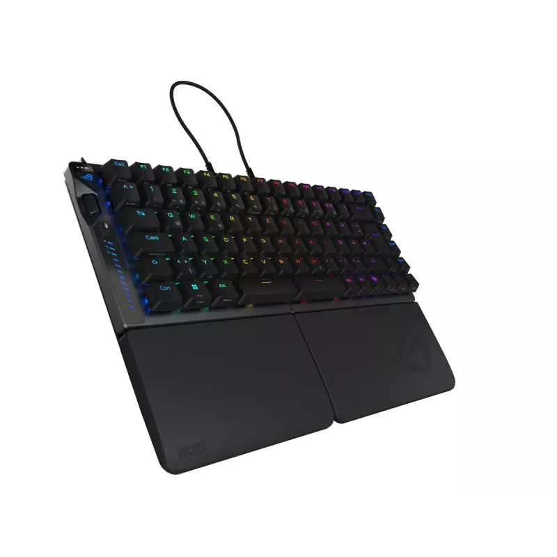 ASUS ROG Falcata klaviatūra, žaidimams USB + RF belaidė + Bluetooth QWERTZ vokiška juoda