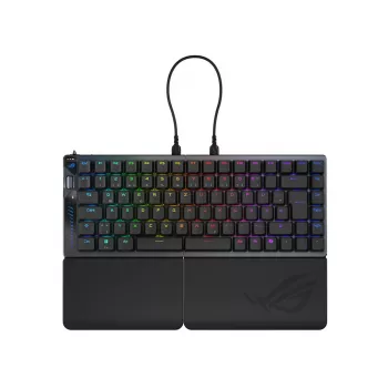ASUS ROG Falcata klaviatūra, žaidimams USB + RF belaidė + Bluetooth QWERTZ vokiška juoda