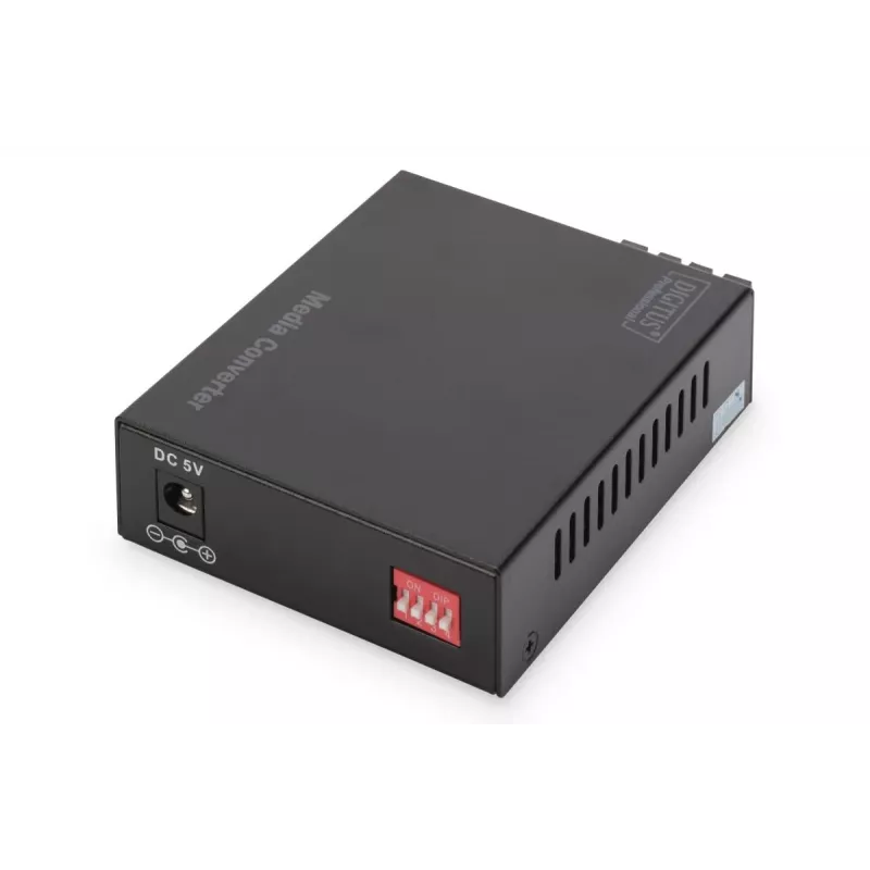 DIGITUS medijos keitiklis, daugiamodis 10/100/1000Base-T į 1000Base-SX, su maitinimo šaltiniu, SC jungtis, iki 0,5 km
