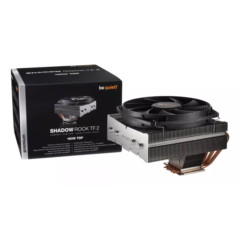 be quiet! Shadow Rock TF 2 procesoriaus aušintuvas 13,5 cm juoda, vario, sidabro