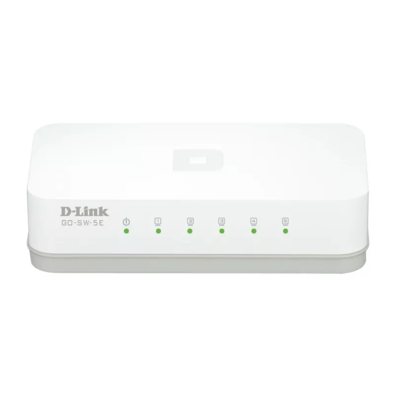 D-Link GO-SW-5E/E tinklo komutatorius Nevaldomas Greitasis Ethernet (10/100) Balta