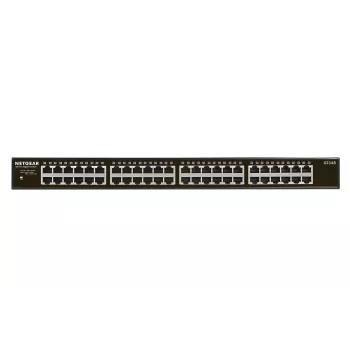 NETGEAR GS348 Nevaldomas Gigabit Ethernet (10/100/1000) 1U Juodas