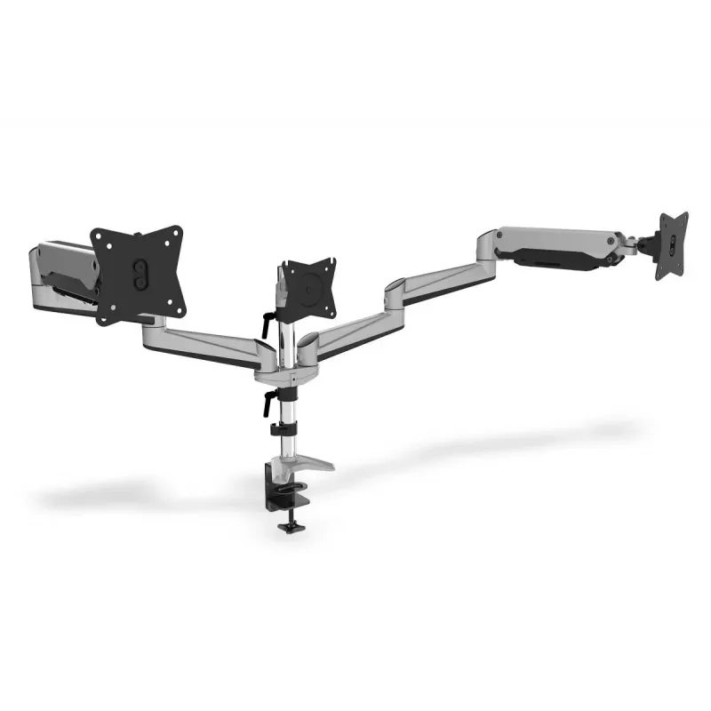 DIGITUS Universal Triple Monitor Table Mount with Gas Spring and clamp mount