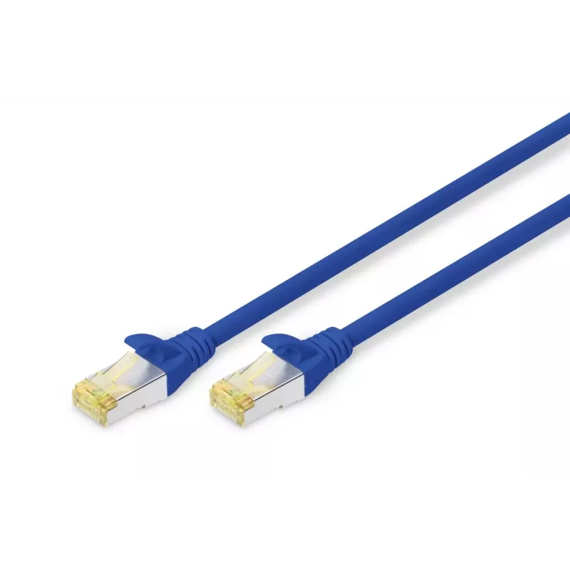 DIGITUS komutacinis kabelis - CAT6a - S/FTP - nesikabinantis - Cu - 50cm - mėlynas