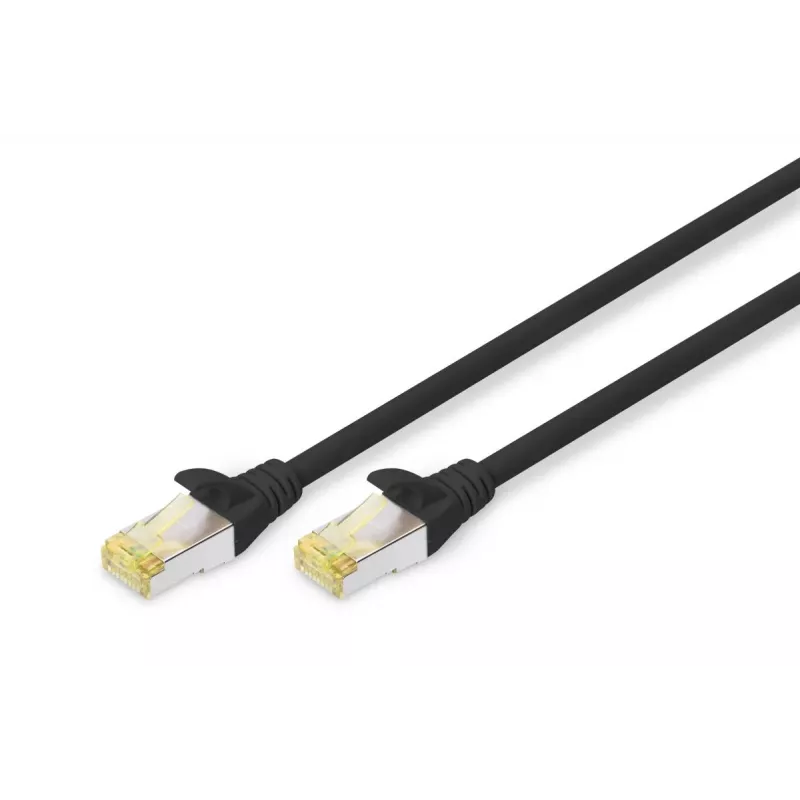 DIGITUS komutacinis kabelis - CAT6a - S/FTP - Snagless - Cu - 1m - juodas