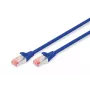 DIGITUS komutacinis kabelis - CAT6 - S/FTP - Su apsauga nuo užkliuvimo - Cu - 3m - mėlynas