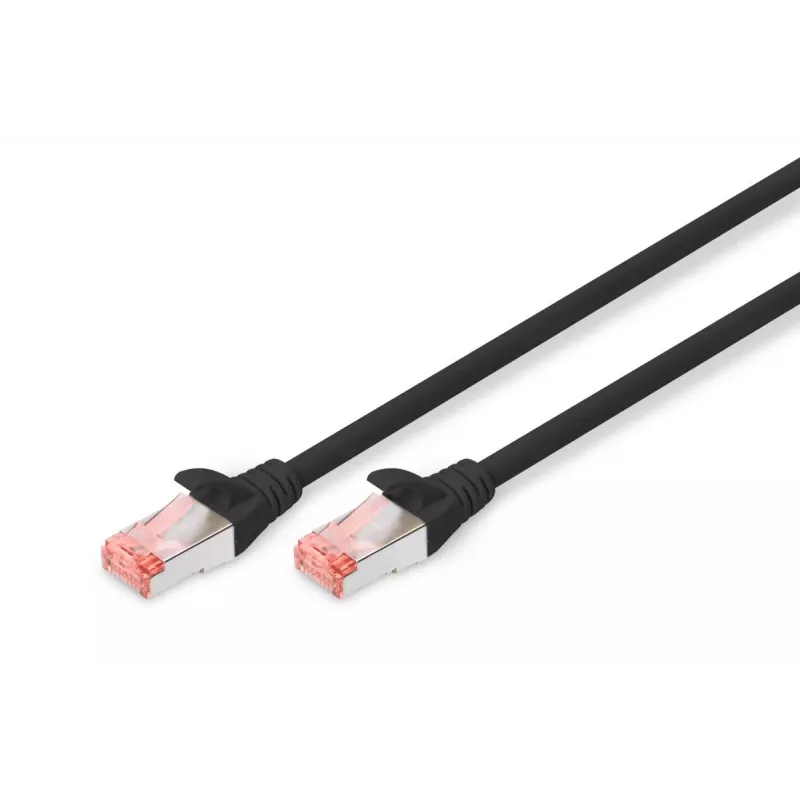 Tinklo kabelis Digitus CAT 6 S/FTP Patch Cord RJ-45 Cat6 3m Juodas