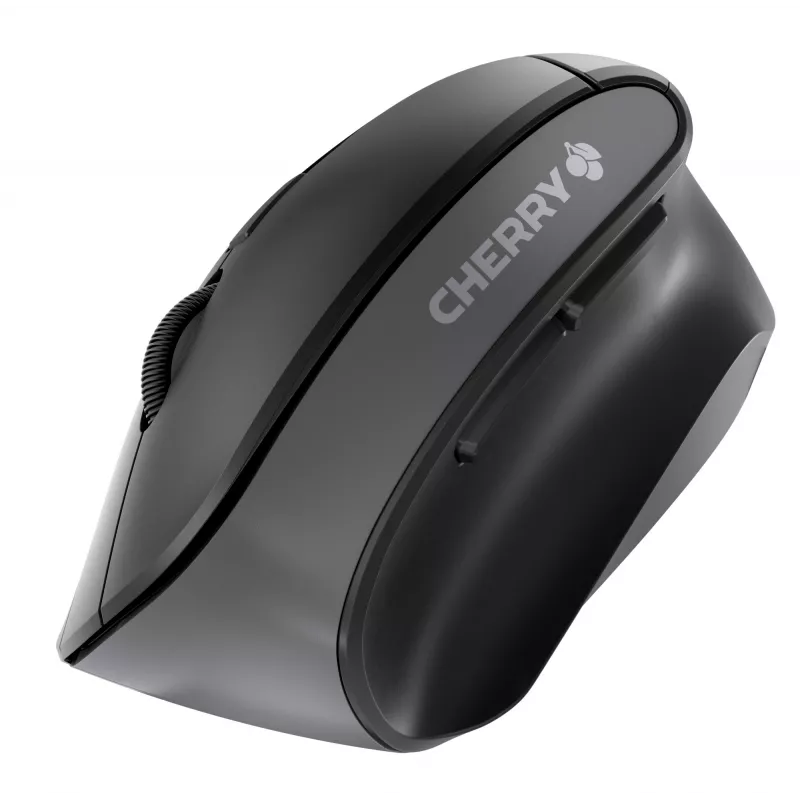 CHERRY MW 4500 belaidė 45 laipsnių pelė, juoda, USB, dešinės rankos, vertikalaus dizaino, optinė, RF belaidė, 1200 DPI, juoda