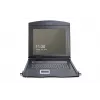 DIGITUS Modulinė 43,2 cm (17 colių) TFT konsolė su 1 prievado KVM, RAL 9005 juoda, Qwertzu vokiška