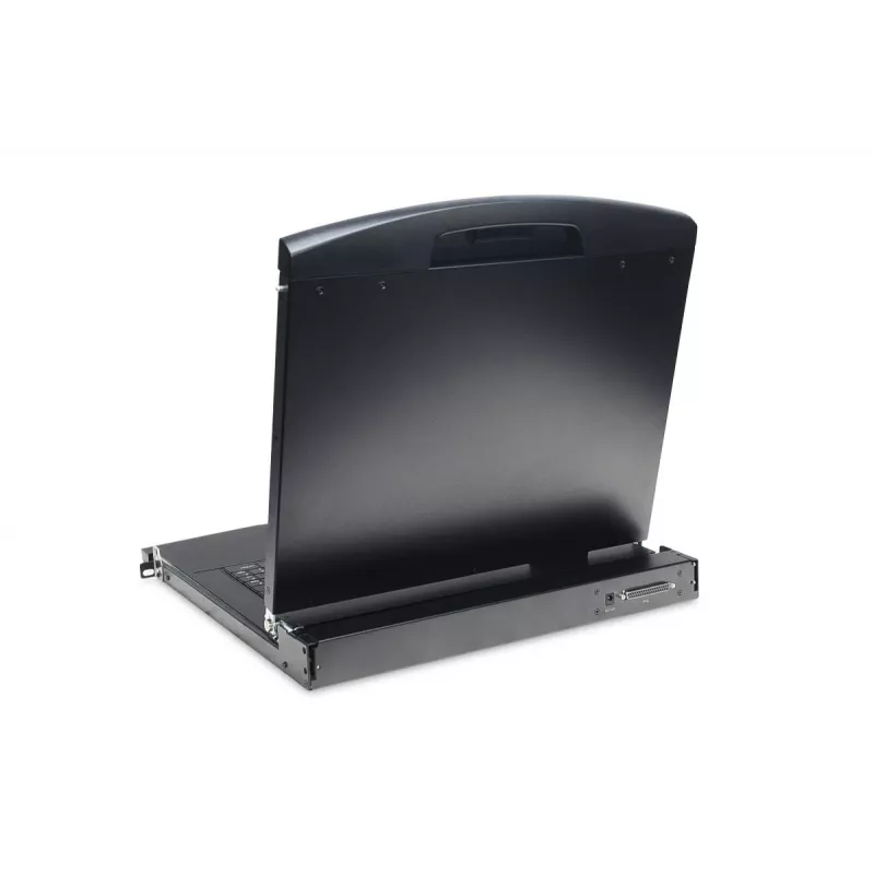 DIGITUS Modulinė 48,3 cm (19 colių) TFT konsolė su 1 prievado KVM, RAL 9005 juoda - Qwertzu vokiška