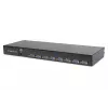 DIGITUS modulinė 43,2 cm (17 colių) TFT konsolė su 8 prievadų KVM RAL 9005 juoda - Qwertzu vokiška
