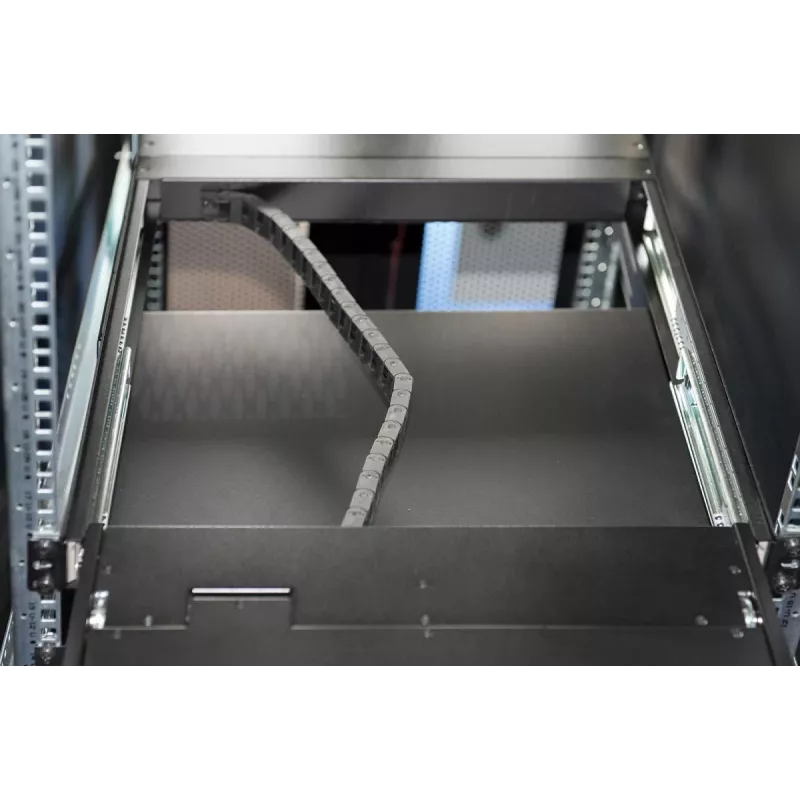 DIGITUS modulinė 43,2 cm (17 colių) TFT konsolė su 8 prievadų KVM RAL 9005 juoda - Qwertzu vokiška