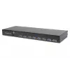 DIGITUS modulinė 48,3 cm (19 colių) TFT konsolė su 8 prievadų KVM, RAL 9005 juoda - Qwertzu vokiška