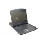 DIGITUS Modularized 48.3cm (19in) TFT console with 8 port Cat.5 KVM, RAL 9005 Juoda - Qwertzu German