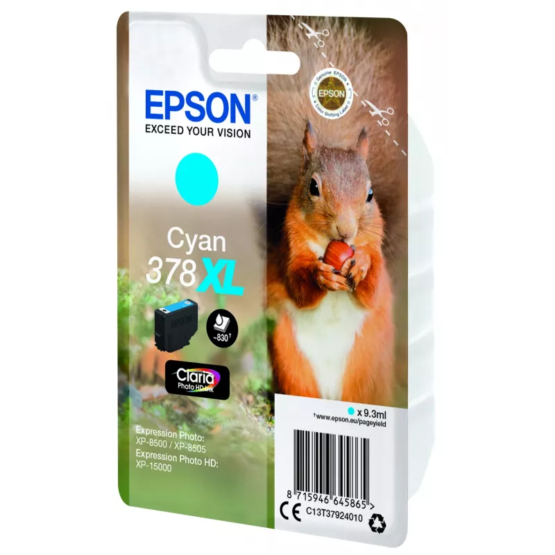 Epson Squirrel Singlepack Žydra 378XL Claria Photo HD rašalas