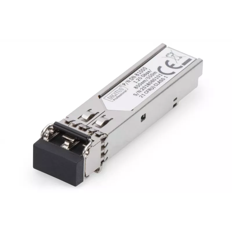 DIGITUS 1,25 Gbps SFP modulis, iki 550 m daugiamodis, LC dvipusis jungtis 1000Base-SX, 850 nm