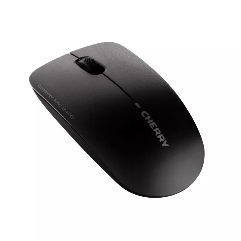 CHERRY MW 2400 belaidė pelė, juoda, USB, abiem rankoms tinkama, optinė, radijo dažnių belaidė, 1200 DPI, juoda